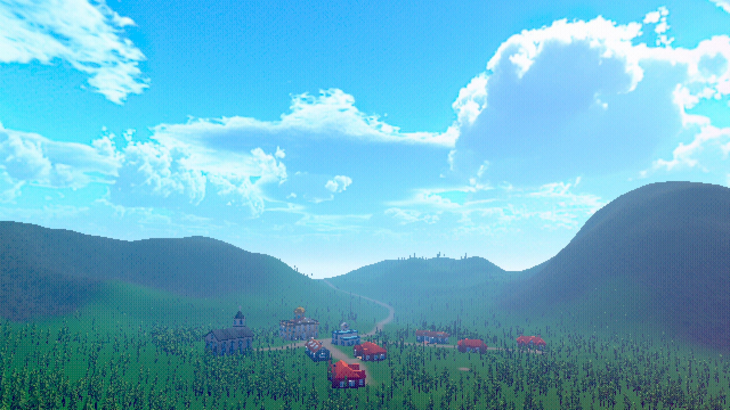 Stranger's Path - town overview